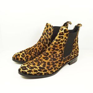 FREDA SALVADOR Sleek Chelsea Cheetah Calf Hair Boot